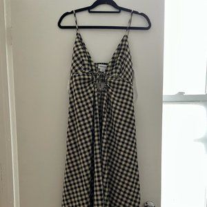 Find Me Now Sonatina Midi Dress in Gingham